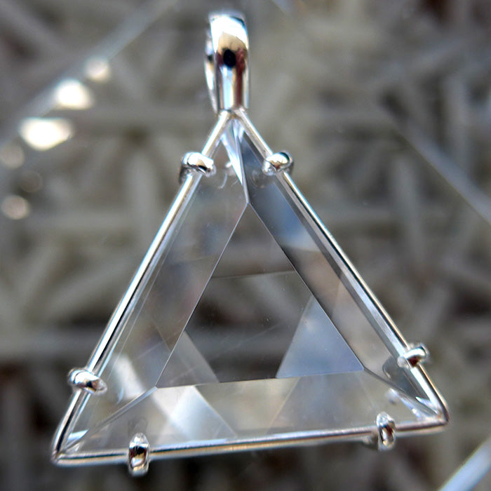 Super Size Lemurian Quartz Star of David Pendant