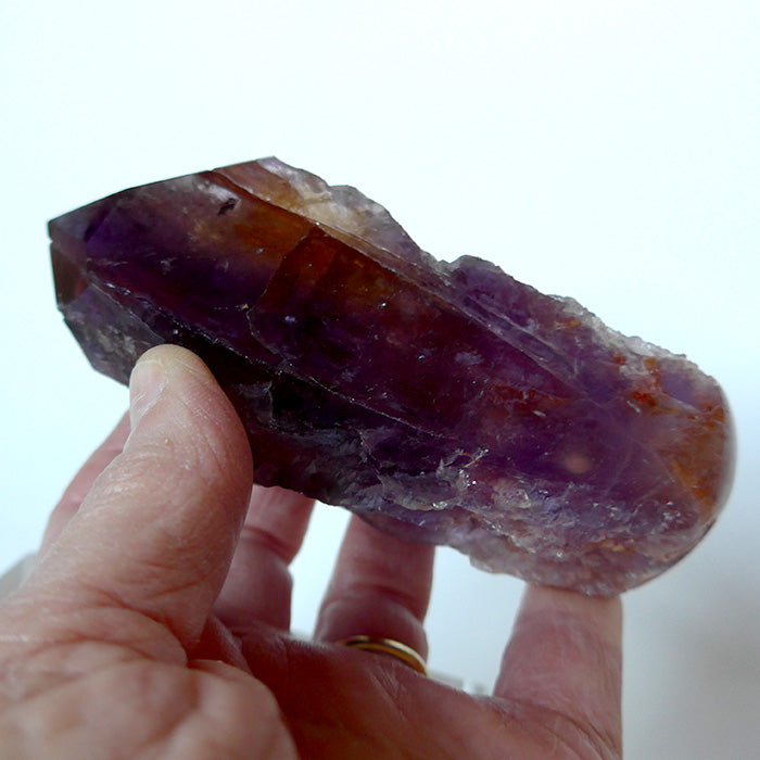 Large Semi Polished Rainbow Ametrine Wand with Massage Tip by Lawrence Stoller