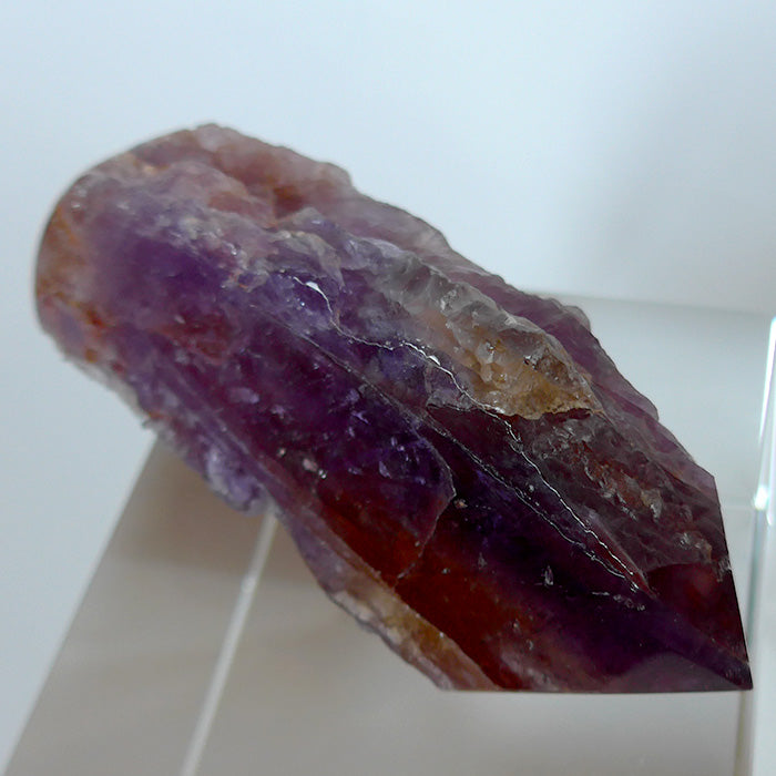 Large Semi Polished Rainbow Ametrine Wand with Massage Tip by Lawrence Stoller