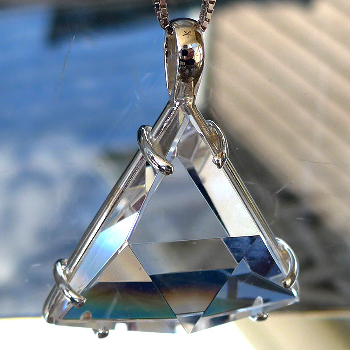 Super Size Lemurian Quartz Star of David Pendant