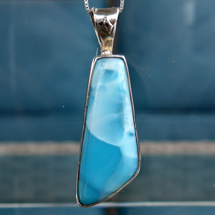 Long Lovely Larimar Pendant