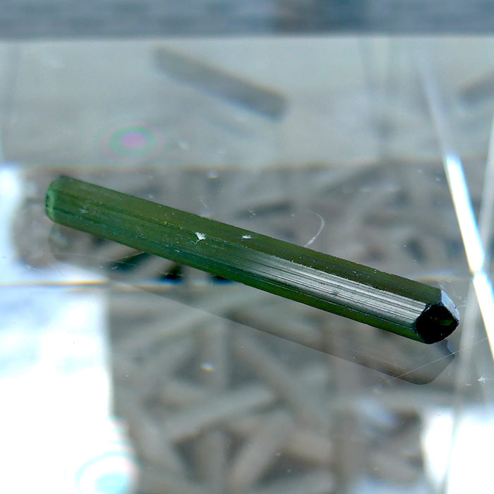 AAA Ultra Clear Green Mozambique Tourmaline Gemstone Rod