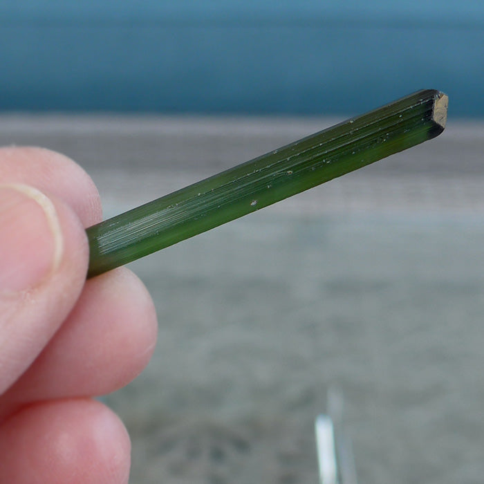 AAA Ultra Clear Green Mozambique Tourmaline Gemstone Rod
