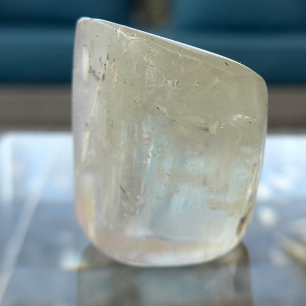Lovely Polished Yellow Kunzite Nugget