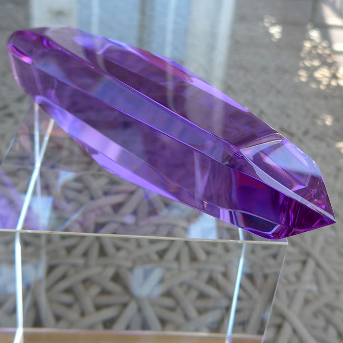 Jumbo Magenta Quartz Infinite Energy Wand by Kings Amao