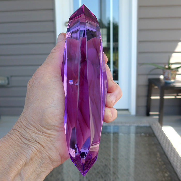 Jumbo Magenta Quartz Infinite Energy Wand by Kings Amao