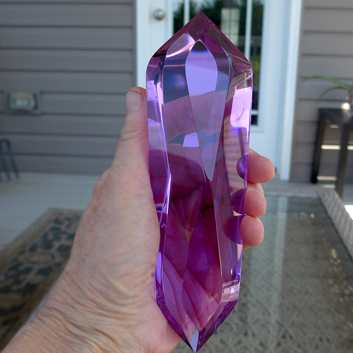 Jumbo Magenta Quartz Infinite Energy Wand by Kings Amao