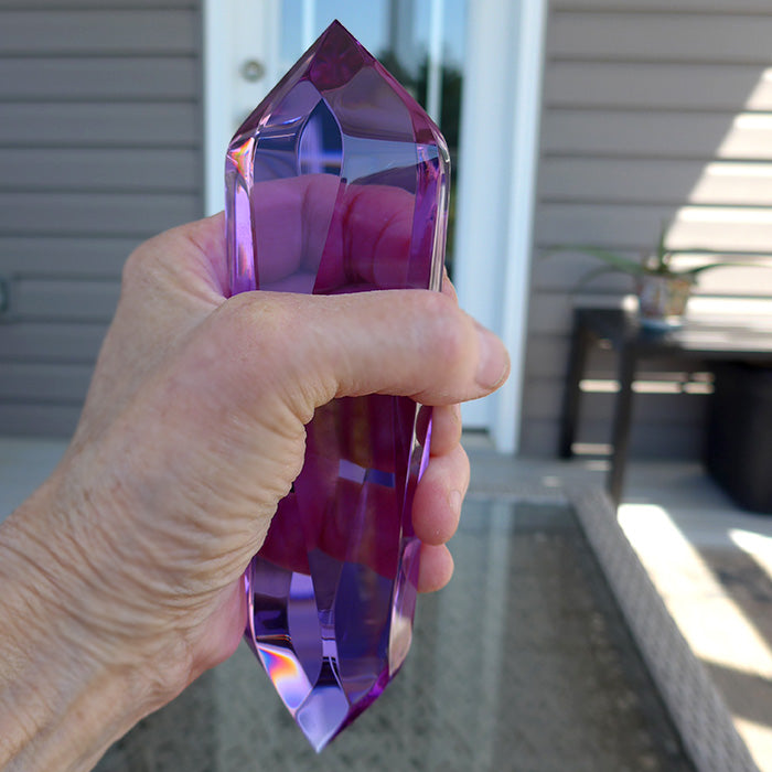 Jumbo Magenta Quartz Infinite Energy Wand by Kings Amao
