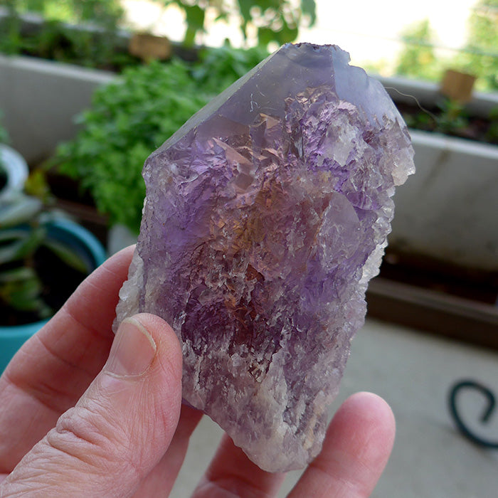 Rainbow Striped Ametrine Wand