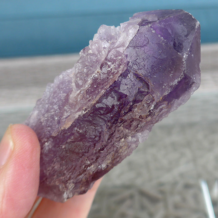 Rainbow Ametrine Wand with Natural Termination Tip