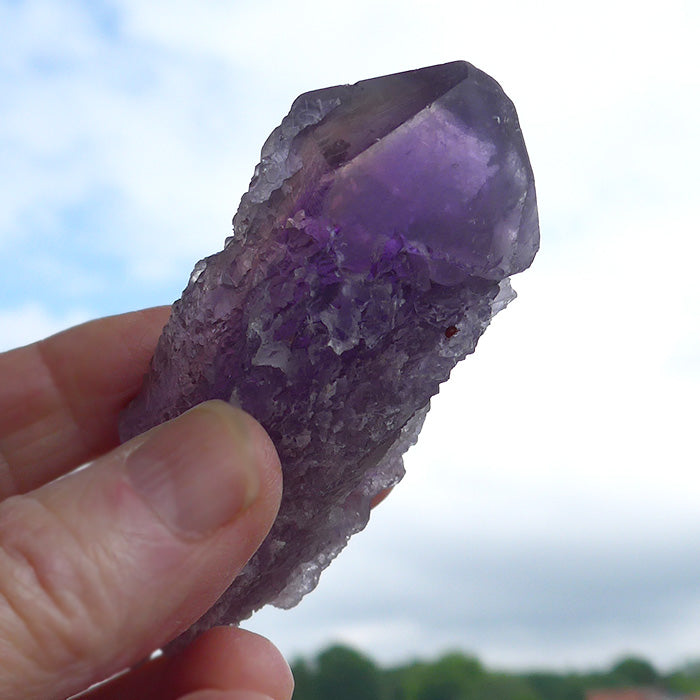 Rainbow Ametrine Wand with Natural Termination Tip