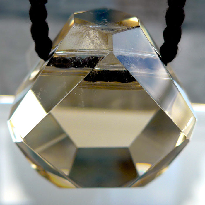 Huge Dazzling Champagne Citrine Art Deco Pendant by Lawrence Stoller