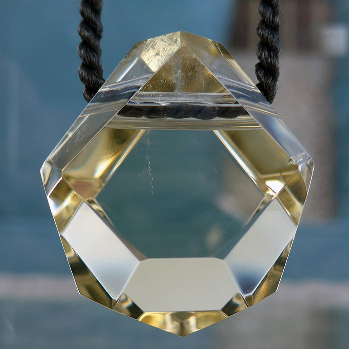 Huge Dazzling Champagne Citrine Art Deco Pendant by Lawrence Stoller
