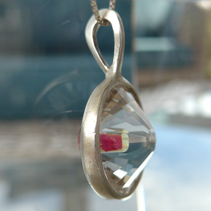 Pink Sapphire Wheel of Light Pendant by Brian Cook