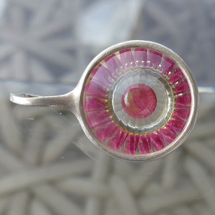 Pink Sapphire Wheel of Light Pendant by Brian Cook