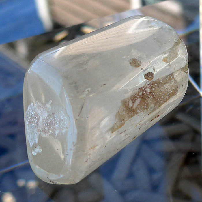 Polished Chatoyant Pale Yellow Kunzite Nugget