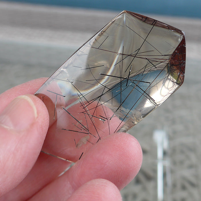 Polished Pale Smoky Rutile DT Lens by Brian Cook