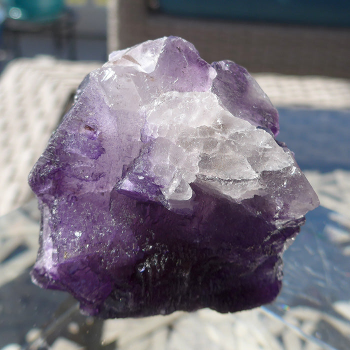Large Translucent Deep Purple Fluorite Specimen