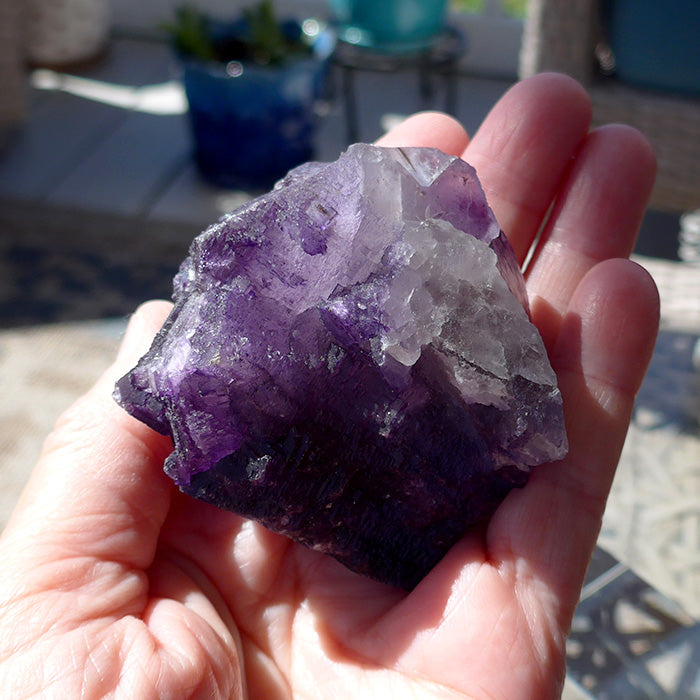 Large Translucent Deep Purple Fluorite Specimen