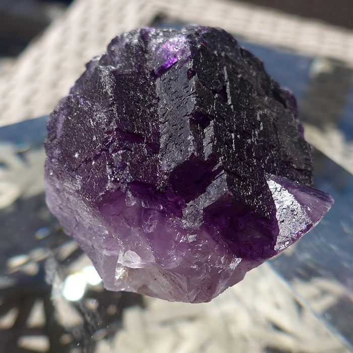 Large Translucent Deep Purple Fluorite Specimen