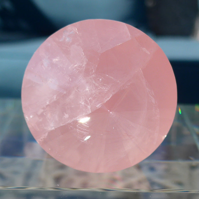 2X DISCOUNT: Compact 48 Sided Rose Quartz Vogel Wand by David Zhuang