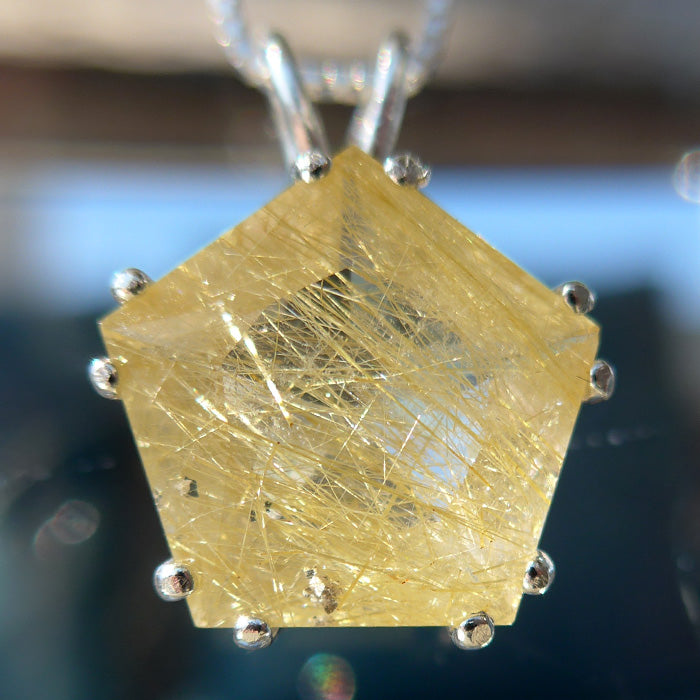Golden Rutilated Quartz Star of Venus