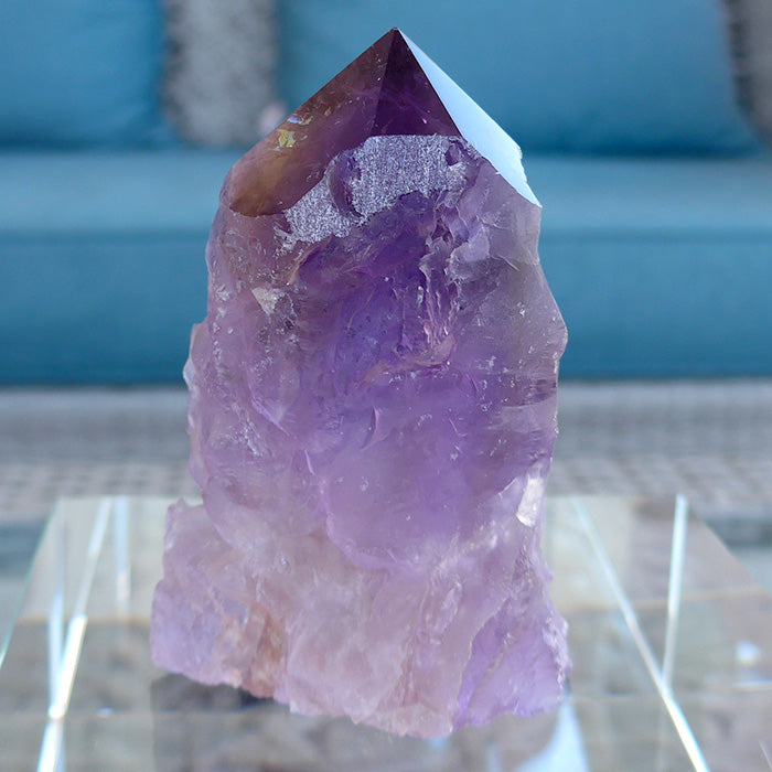 Semi Polished Slim Rainbow Ametrine Generator by Lawrence Stoller