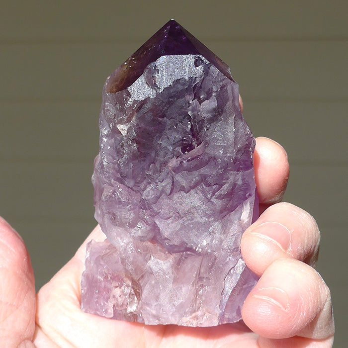 Semi Polished Slim Rainbow Ametrine Generator by Lawrence Stoller