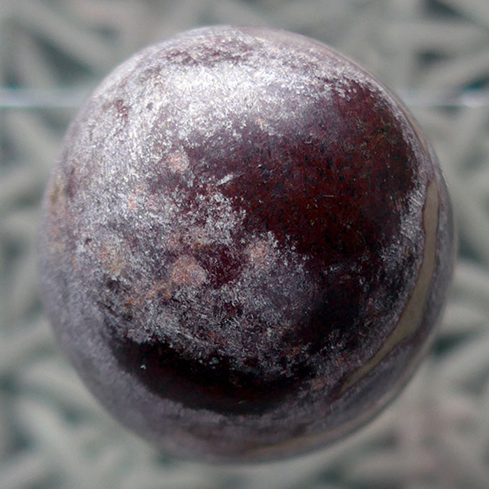 Striped Shiva Lingam with Jade Ring Stand