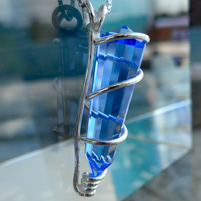 Siberian Blue Kabbalistic Pendant Wand