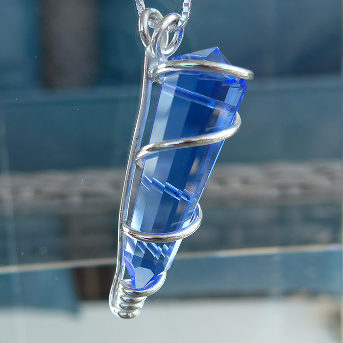 Siberian Blue Kabbalistic Pendant Wand