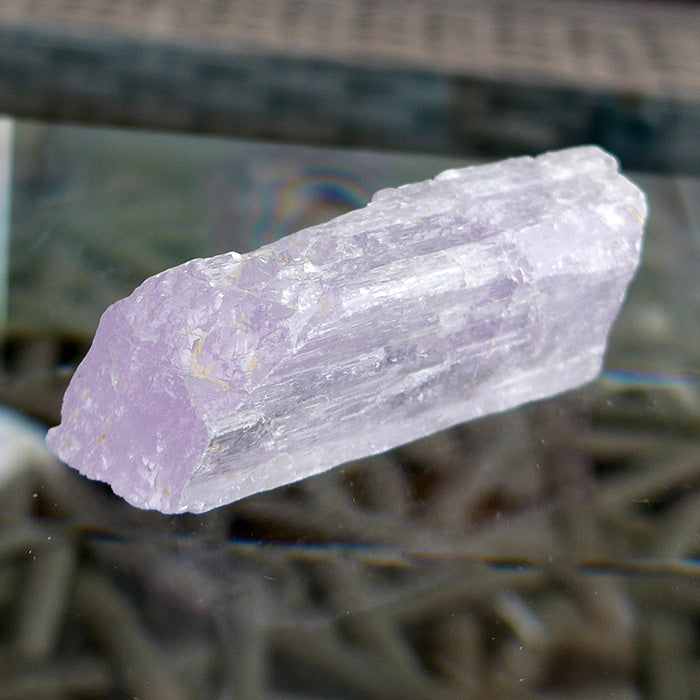 Slim Unpolished Lavender Blue Kunzite Gemstone Rod