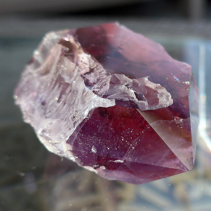 Small Ametrine Semi Polished Standing Point by Lawrence Stoller