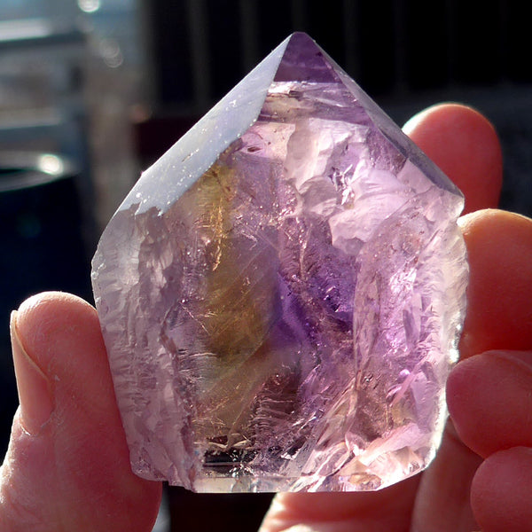 Small Ametrine Semi Polished Standing Point by Lawrence Stoller