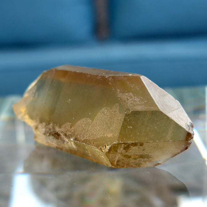 Fat Unpolished Congo Citrine Window Pane Wand