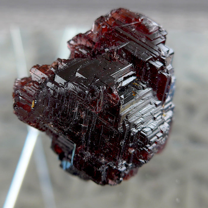 Small Gorgeous Ruby Red Etched Garnet