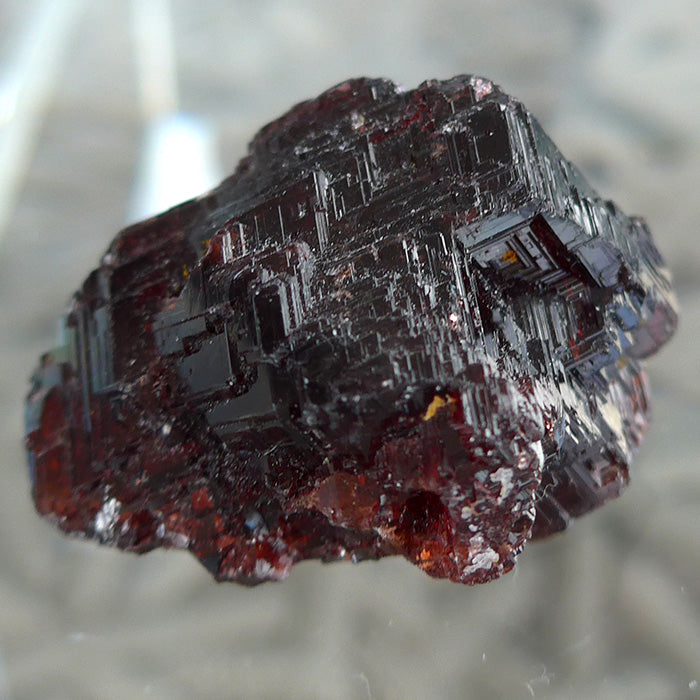 Small Gorgeous Ruby Red Etched Garnet