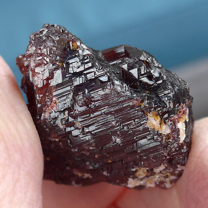 Small Gorgeous Ruby Red Etched Garnet