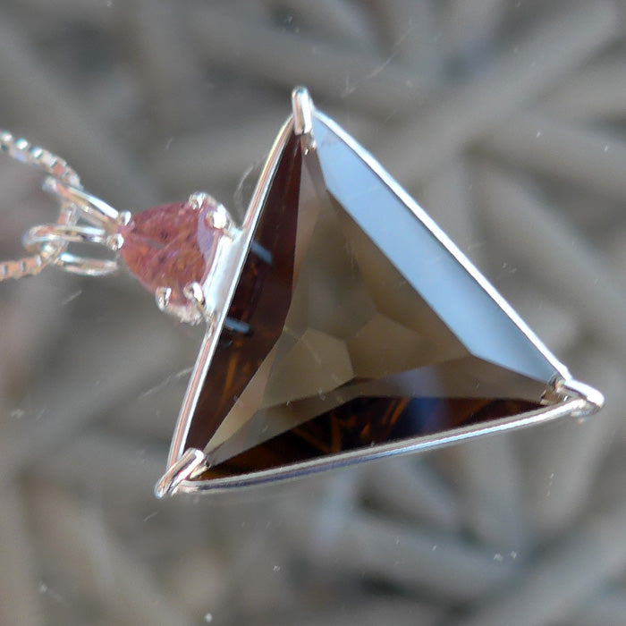 Smoky Quartz Angelic Star with Pink Tourmaline