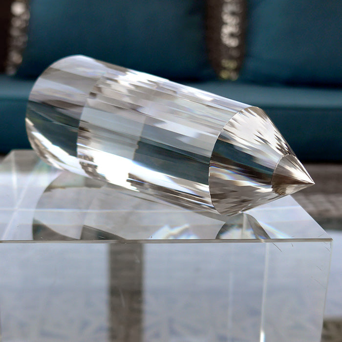 Pale Himalayan Citrine 48 Facet Vogel Wand by David Zhuang