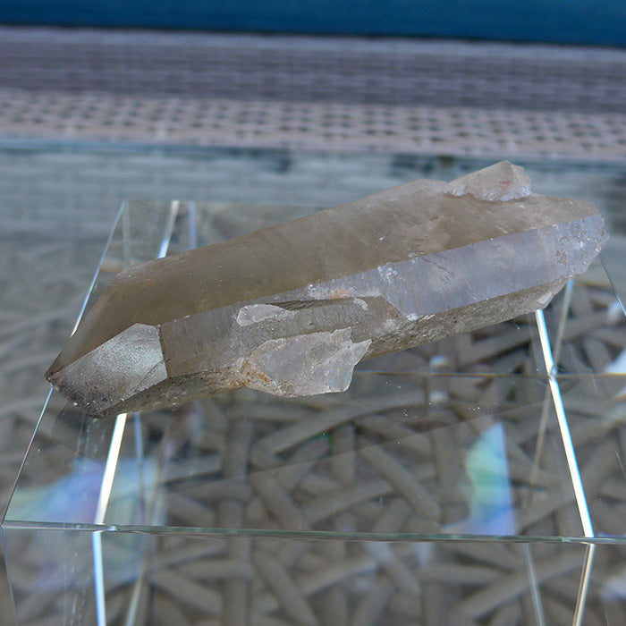 Smoky Citrine Lemurian with Key Crystal and Anatase