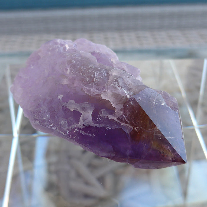 Semi Polished Rainbow Ametrine Wand with Smooth Tip by Lawrence Stoller