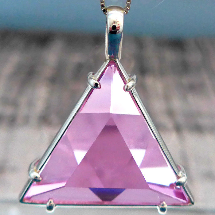 Super Size Non Tarnishing Trichroic Lavender Quartz Star of David Pendant by Kings Amao