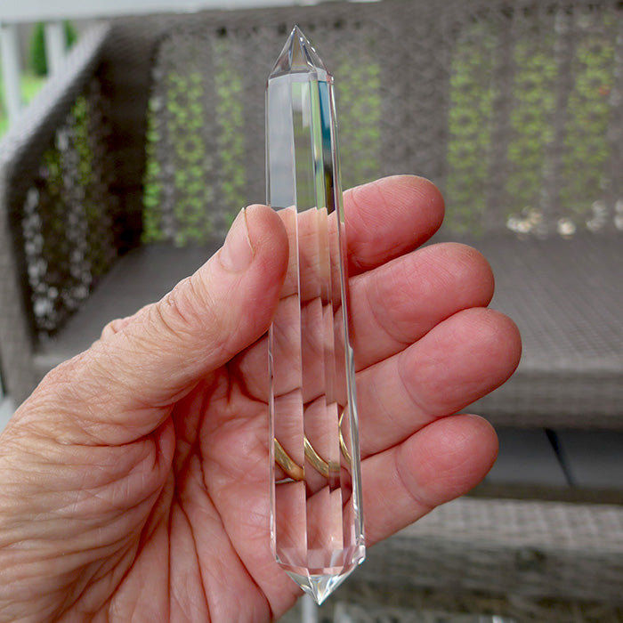 Sweet Slim 8 Facet Himalayan Quartz Vogel Wand by David Zhuang