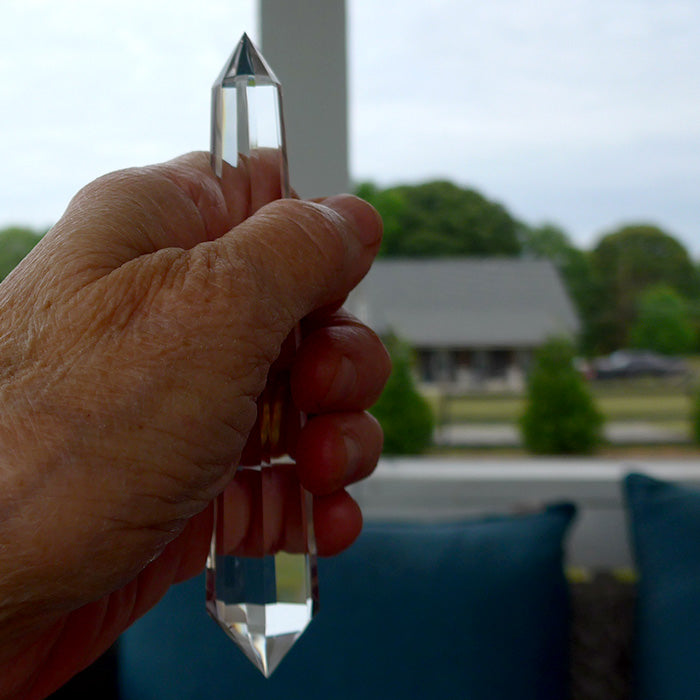 Tapering Octagonal Himalayan Quartz Vogel Wand by David Zhuang