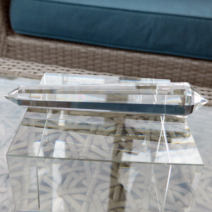 Tapering Octagonal Himalayan Quartz Vogel Wand by David Zhuang