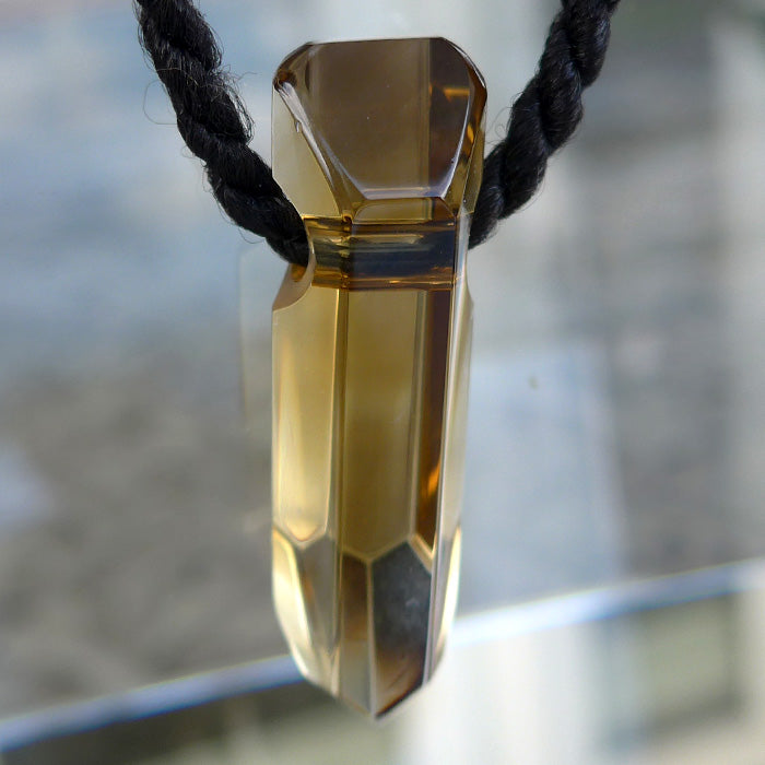 Hexagonal AAA Grade Citrine Pendant by Lawrence Stoller