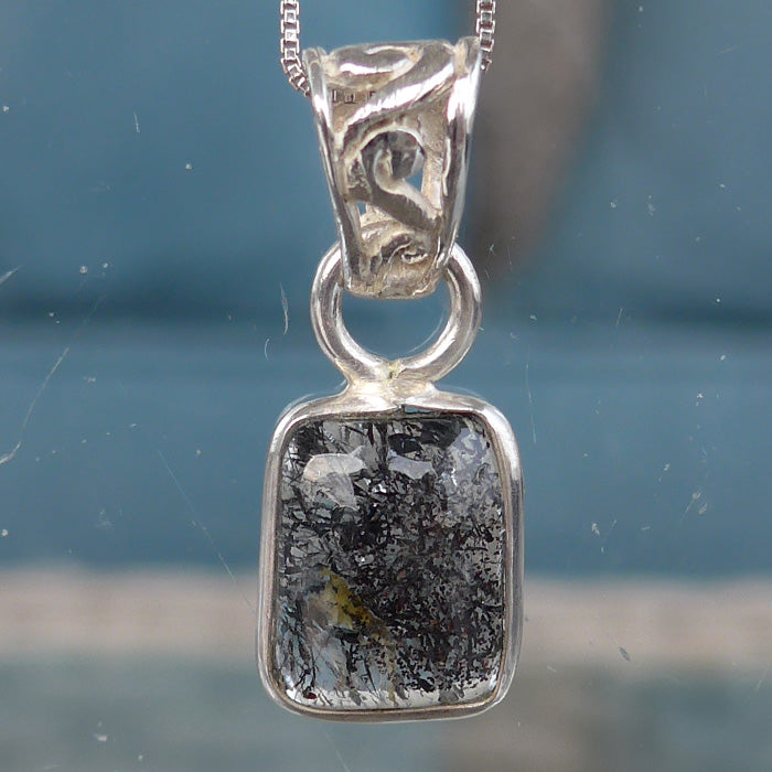 Petite Espiritu Santo Rutilated Amethyst Pendant