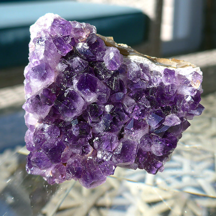 Compact Deep Purple Uruguayan Amethyst Cluster