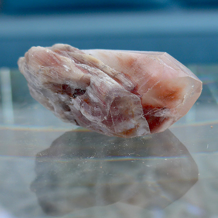 White and Sienna Unpolished Small Angel Quartz Point